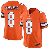 Nike Men & Women & Youth Broncos 8 Brandon McManus Orange Color Rush Limited Jersey,baseball caps,new era cap wholesale,wholesale hats